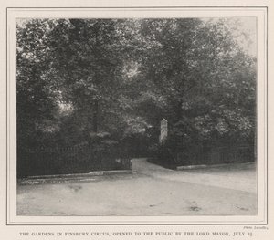 Os jardins em Finsbury Circus, aberto ao público pelo Lord Mayor, 25 de julho de English Photographer