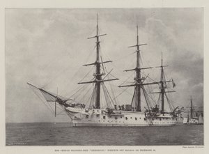 O navio de treinamento alemão Gneisenau, naufragado fora de Málaga em 16 de dezembro de English Photographer