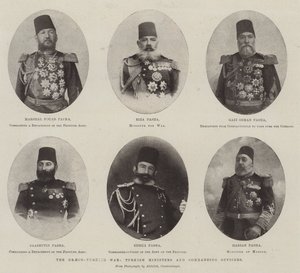 A guerra greco-turca, ministros turcos e oficiais comandantes de English Photographer