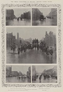 A, grande, chuva-tempestade, em, irlanda, belfast, sob, água