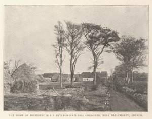 A Casa do Presidente McKinleys Forefathers, Conagher, perto de Ballymoney, Antrim de English Photographer