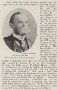O honorável John Hay, novo secretário de Estado em Washington de English Photographer