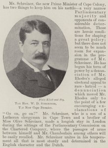 O ilustre WD Schreiner, o New Cape Premier de English Photographer