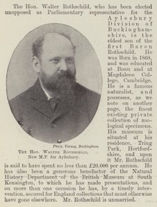 O honorável Walter Rothschild, novo deputado por Aylesbury de English Photographer