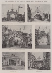 A inauguração da Commonwealth australiana, celebrações em Sydney
