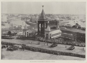 A inauguração do monumento de Alexandre II, em Moscou
