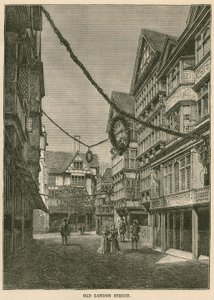 A Exposição Internacional de Saúde em South Kensington: All-Hallows Staining and Butchers Row de English Photographer