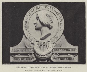 O Jenny Lind Memorial na Abadia de Westminster de English Photographer