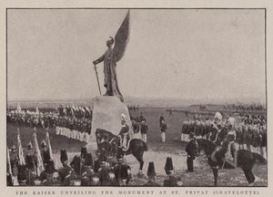 O Kaiser desvelando o monumento em St Privat, Gravelotte de English Photographer