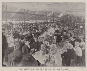 O jantar dos reis, os convidados em Marylebone de English Photographer