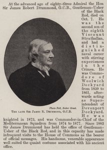 O falecido Sir James R Drummond, GCB de English Photographer