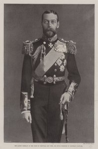O mais recente retrato do Duque da Cornualha e York, Sua Alteza Real em Admirals Costume