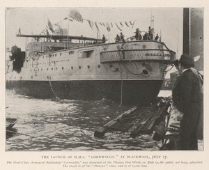 O lançamento do HMS Cornwallis em Blackwall, 17 de julho de English Photographer