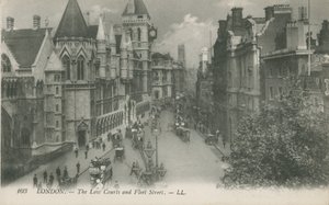O Tribunal de Justiça e Fleet Street, em Londres de English Photographer