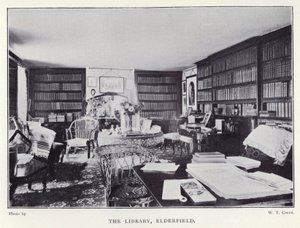 A Biblioteca, Elderfield (foto a p/b) de English Photographer