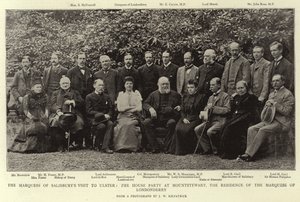 A visita do Marquês de Salisbury ao Ulster, a House Party em Maountstewart, a Residência do Marquês de Londonderry de English Photographer