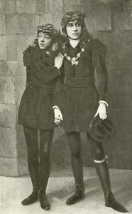 As senhoritas Isa Bowman e Bessie Hatton como os jovens príncipes em Richard III (gravura) de English Photographer