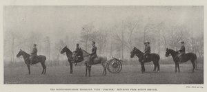 O Yeomanry de Montgomeryshire, com Pom-Pom, retornou do Active Service de English Photographer