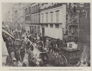 As prisões nacionalistas em Paris, escritórios do Grande Ocidente na Rue Chabrol, onde M Guerin foi sitiada de English Photographer