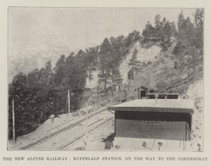 A nova estrada de ferro alpino, estação de Ryffelalp, no caminho para o Gornergrat de English Photographer
