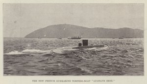 O novo torpedeiro submarino francês Gustave Zede de English Photographer