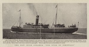 O Novo Navio Irlandês O Duque da Cornualha