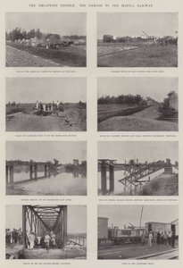 O problema filipino, o dano à estrada de ferro de Manila