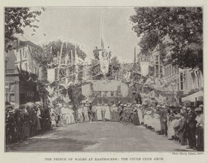 O Príncipe de Gales em Eastbourne, o Cycle Club Arch de English Photographer
