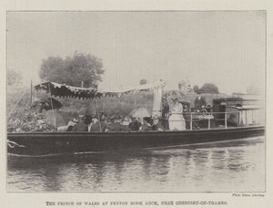 O Príncipe de Gales na Penton Hook Lock, perto de Chertsey-on-Thames de English Photographer