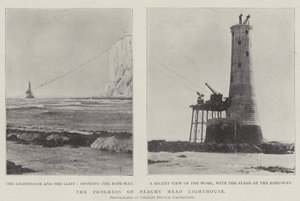 O progresso do farol de Beachy Head de English Photographer
