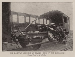 O acidente ferroviário em março, um dos Carruagens de English Photographer