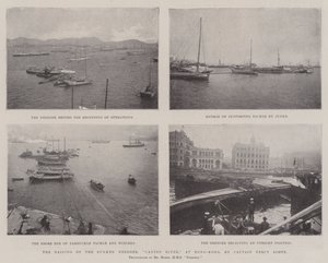 A criação da draga afundada, rio Canton, em Hong Kong, pelo capitão Percy Scott de English Photographer