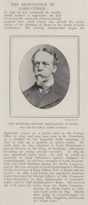 O Embaixador Britânico em Retiro em Roma, Sua Excelência Lord Currie de English Photographer