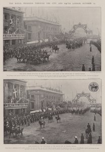 O progresso real através da cidade e do sul de Londres, 25 de outubro