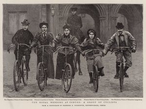 O casamento real em Coburg, um grupo de ciclistas de English Photographer