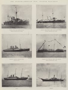 A guerra hispano-americana, navios de guerra espanhóis