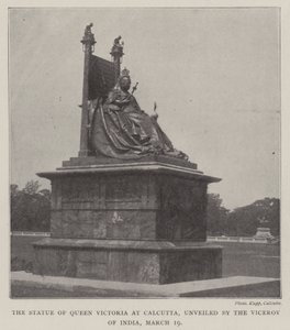 A Estátua da Rainha Vitória em Calcutá, revelada pelo Vice-rei da Índia, 19 de março de English Photographer
