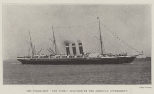 O Steam-Ship New York, adquirido pelo governo americano de English Photographer