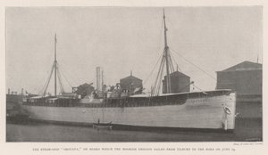 O Navio a Vapor de Orotava, a bordo do qual a Embaixada dos Mouros navegou de Tilbury para Nore em 24 de junho de English Photographer