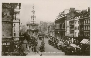 The Strand, mostrando Somerset House e St Clement Danes, Londres de English Photographer