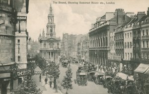The Strand, mostrando Somerset House e St Clement Danes, Londres de English Photographer