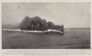O Destruidor de Torpedeiros HMS Viper, com velocidade de 35,5 nós, ou quase quarenta e um quilômetros, por hora de English Photographer