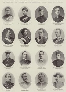 A Guerra do Transvaal, Oficiais e Não Comissionados mortos e feridos