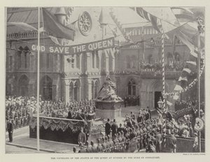 A inauguração da estátua da rainha em Dundee pelo duque de Connaught de English Photographer