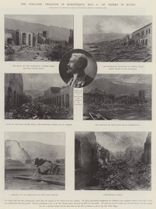 O desastre vulcânico na Martinica, 8 de maio, St. Pierre in Ruins