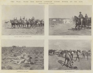 A guerra, com o cavalo leve sul-africano em De Aar de English Photographer