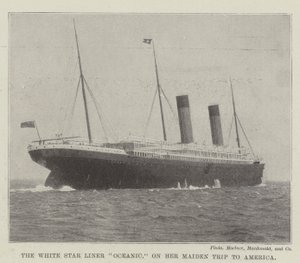 O White Star Liner Oceanic, em sua viagem inaugural para a América de English Photographer