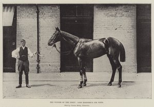 O vencedor do Derby, Lord Roseberys Sir Visto de English Photographer