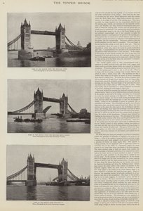 A, construção, de, ponte torre, londres