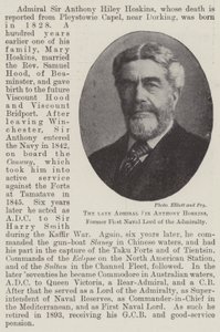 O falecido almirante Sir Anthony Hoskins, ex-primeiro senhor naval do Almirantado de English Photographer
